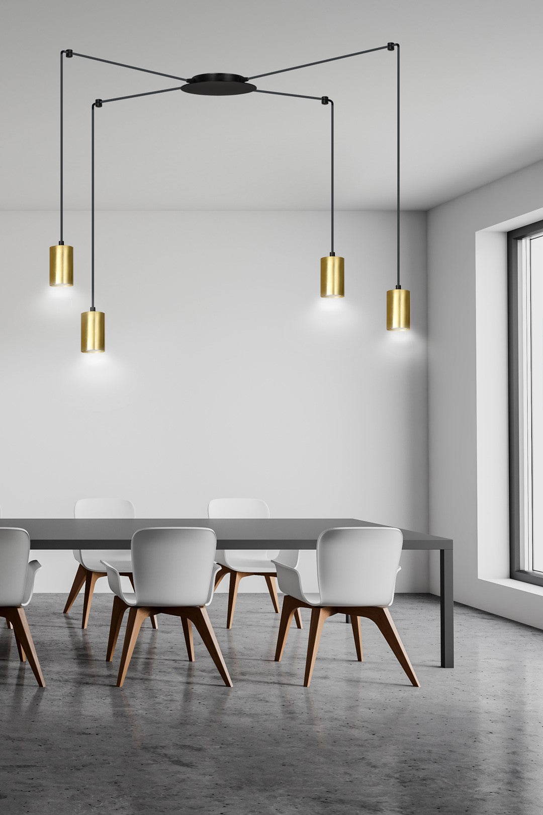 Traker 4 pendant light black/gold
