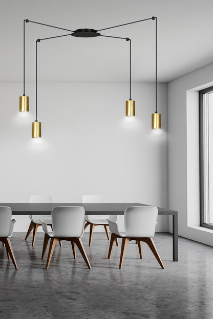 Traker 4 pendant light black/gold
