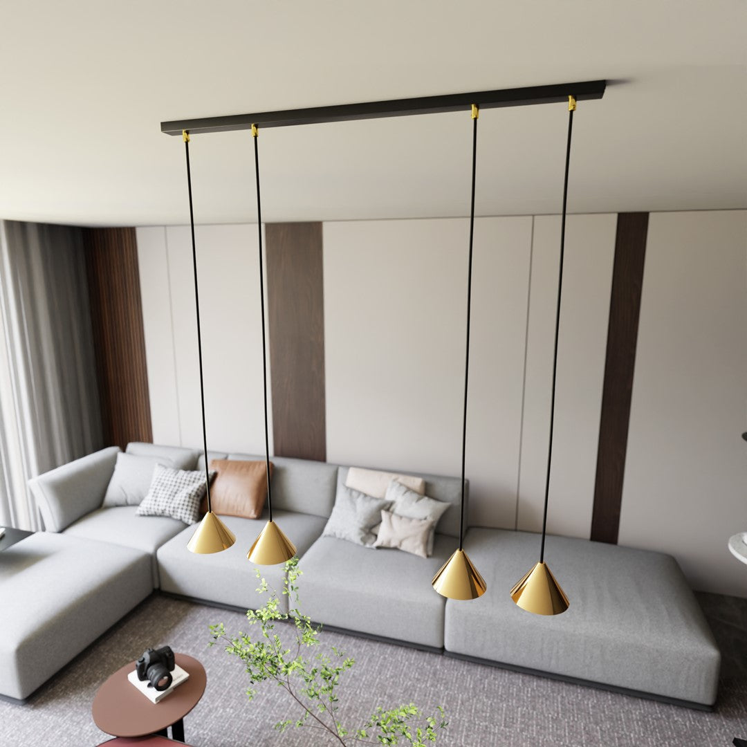 Elit 4 pendant light black/gold