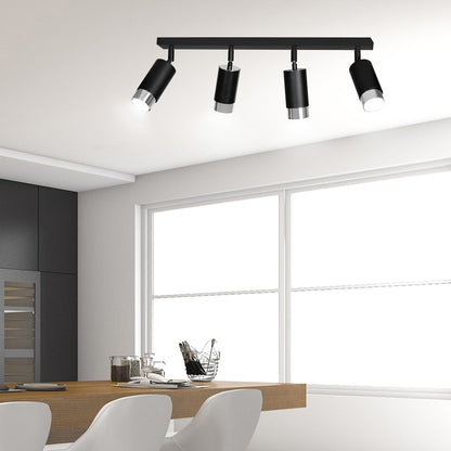 Hiro 4 ceiling spotlight black/chrome
