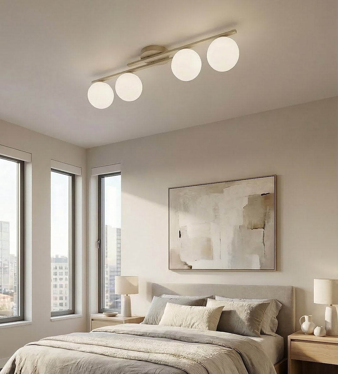 Kairo 4 ceiling lamp mocha/opal