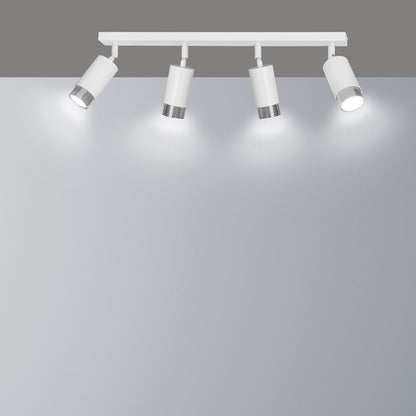 Hiro 4 ceiling spotlight white/chrome