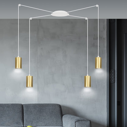 Traker 4 pendant light white/gold