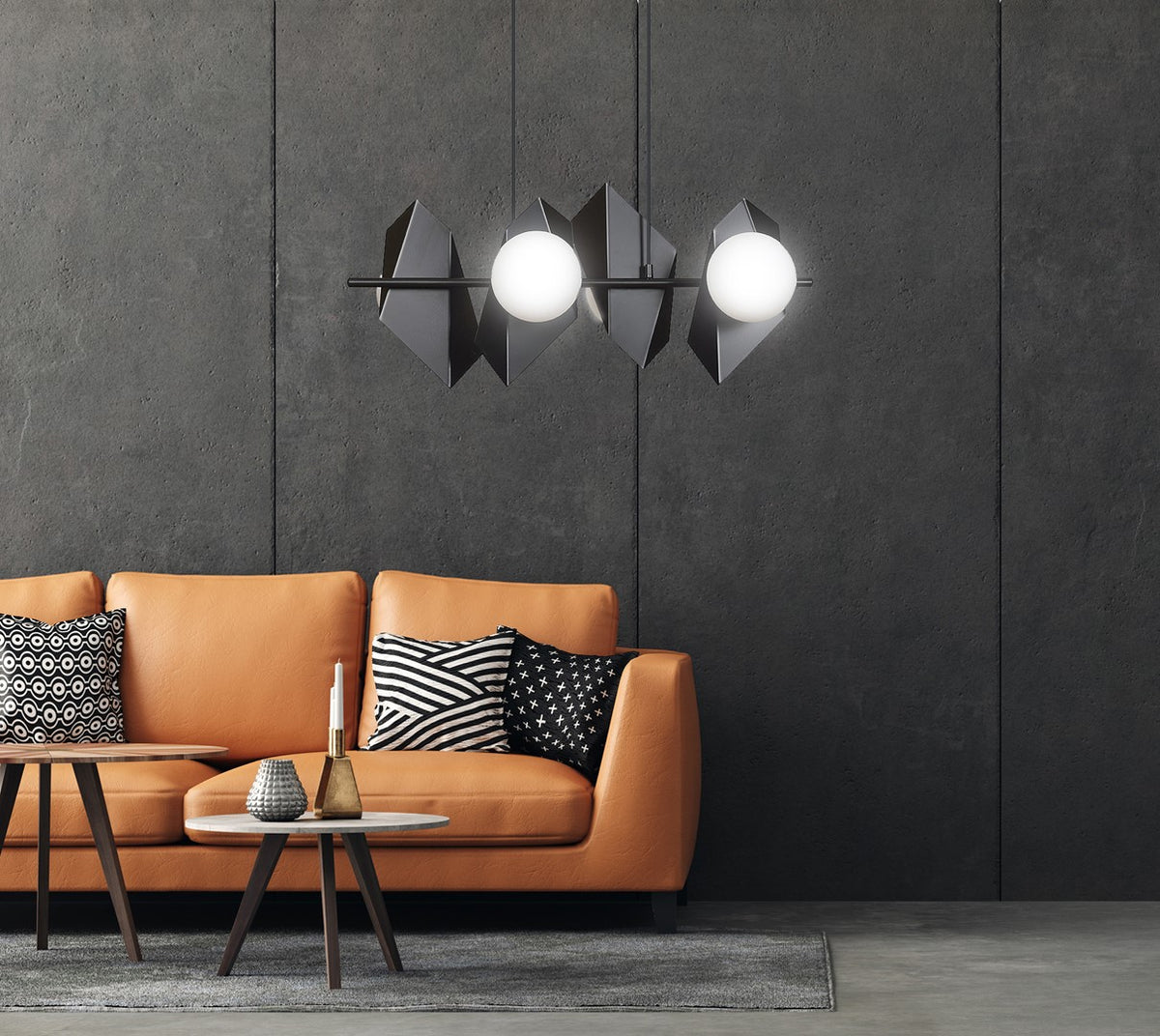Drifton 4 pendant light black/white