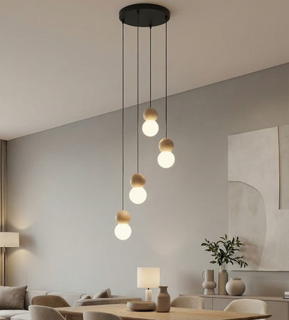 Loop 4 pendant light black