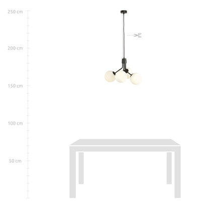 Nova 4 pendant light black/opal