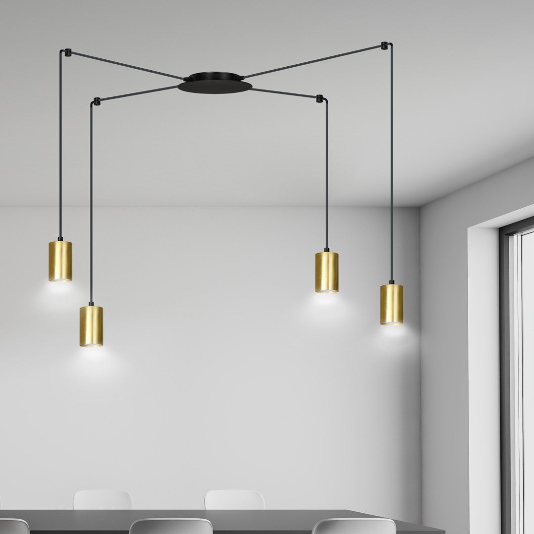 Traker 4 pendant light black/gold