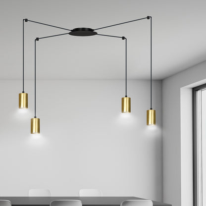 Traker 4 pendant light black/gold