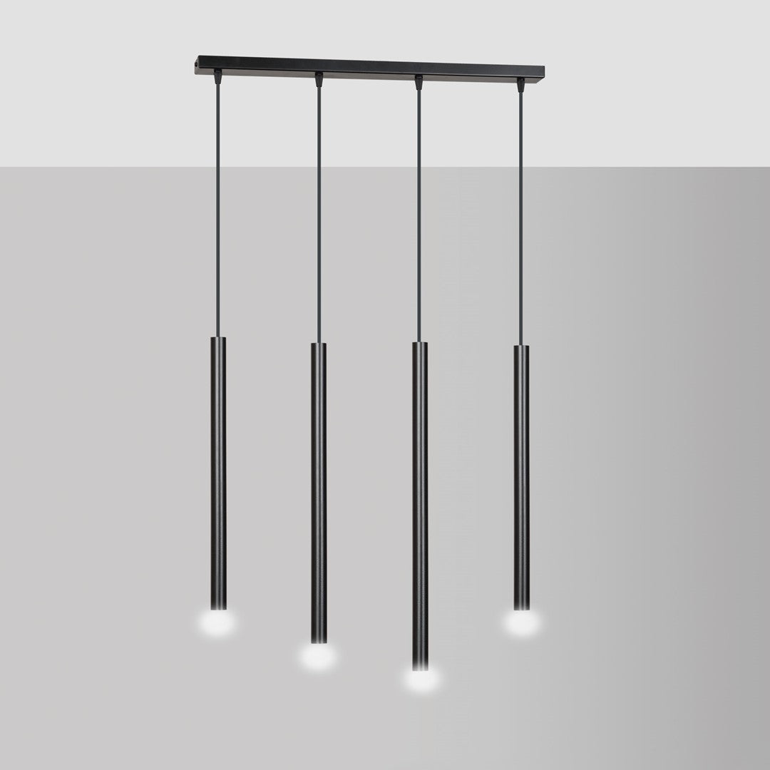 Selter 4 pendant light black