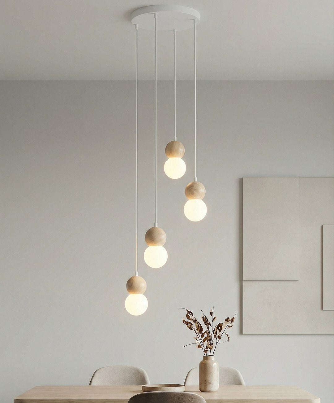 Loop 4 pendant light white