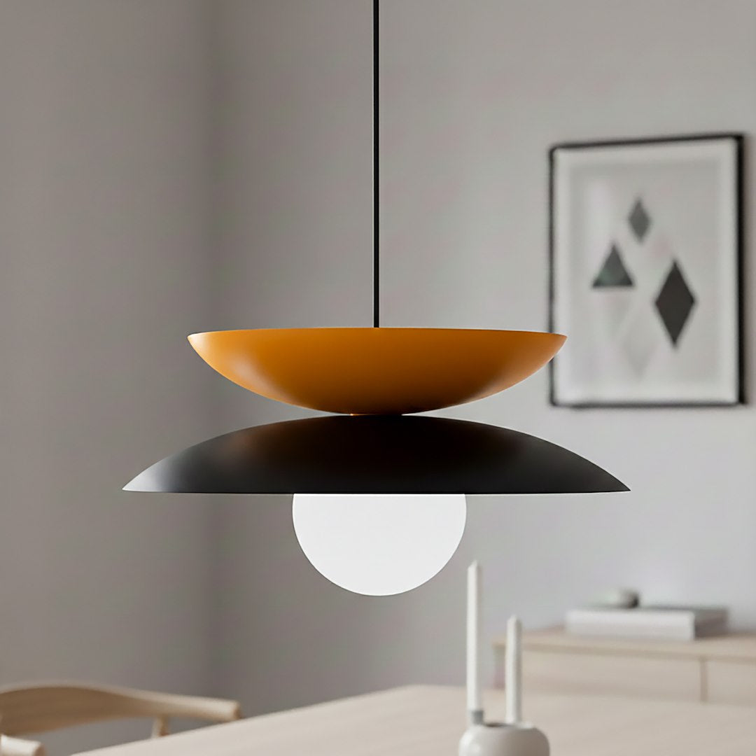 Nagoya 1 pendant light black/orange