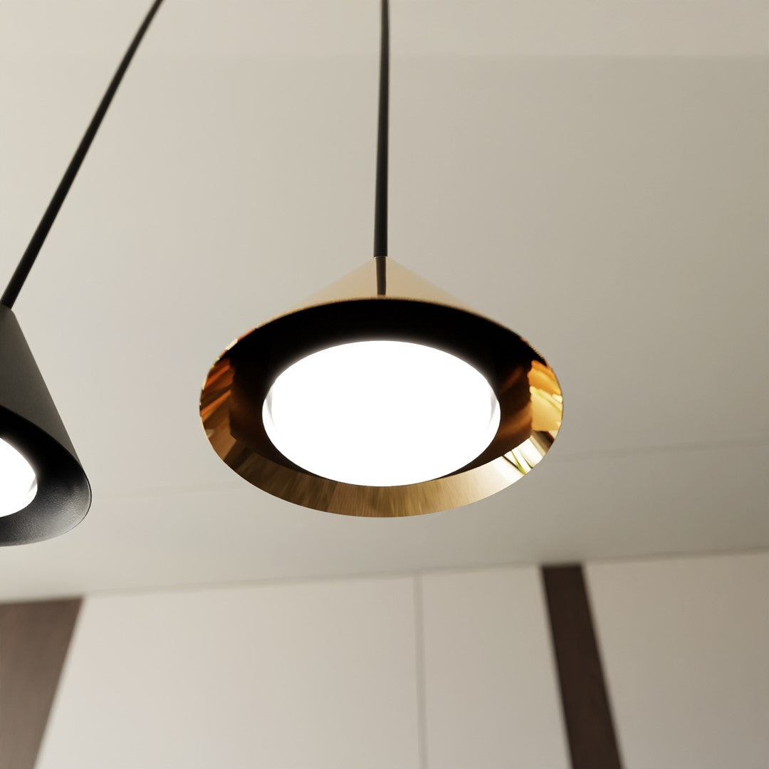 Elit 4 pendant light black/gold