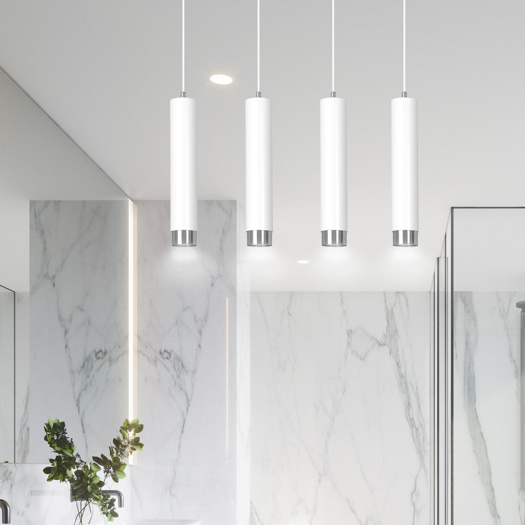 Kibo 4 pendant light white/chrome