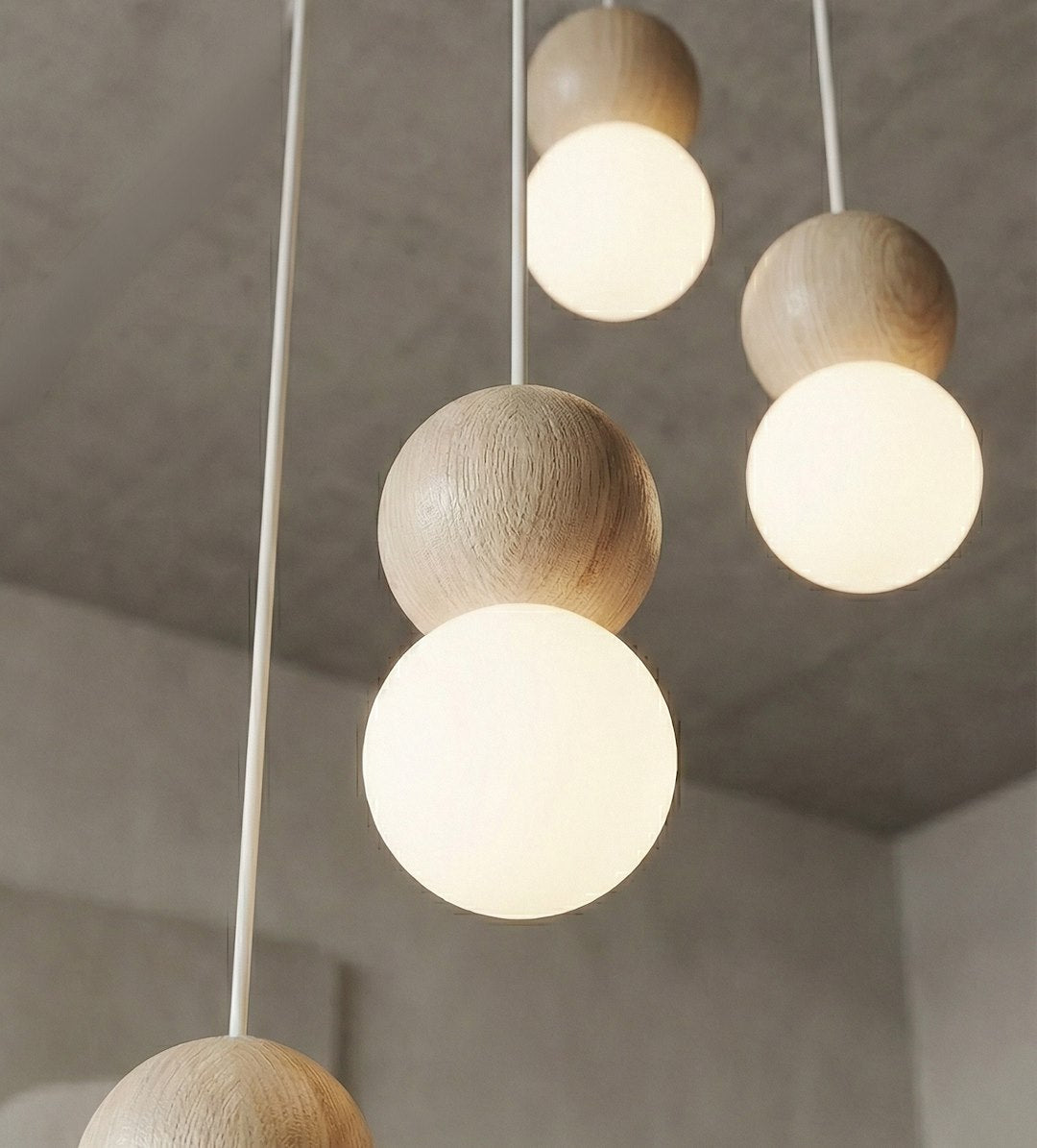 Loop 4 pendant light white