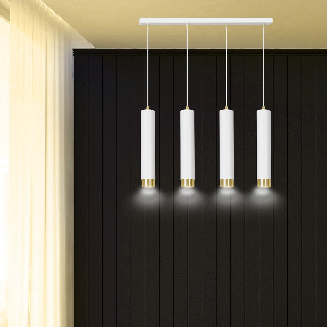 Kibo 4 pendant light white/gold