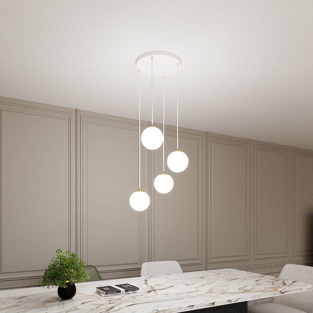 Royal 4 pendant light white