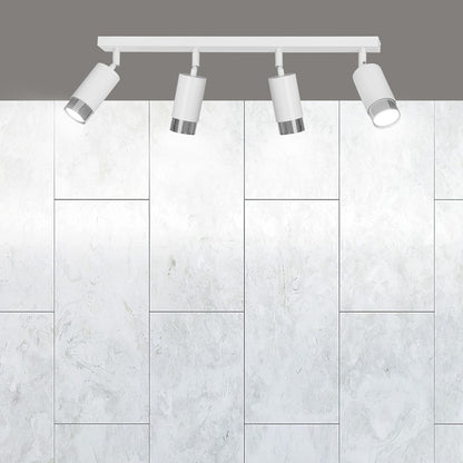 Hiro 4 ceiling spotlight white/chrome
