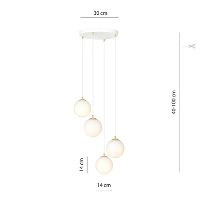 Royal 4 pendant light white