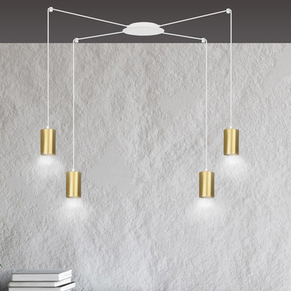 Traker 4 pendant light white/gold