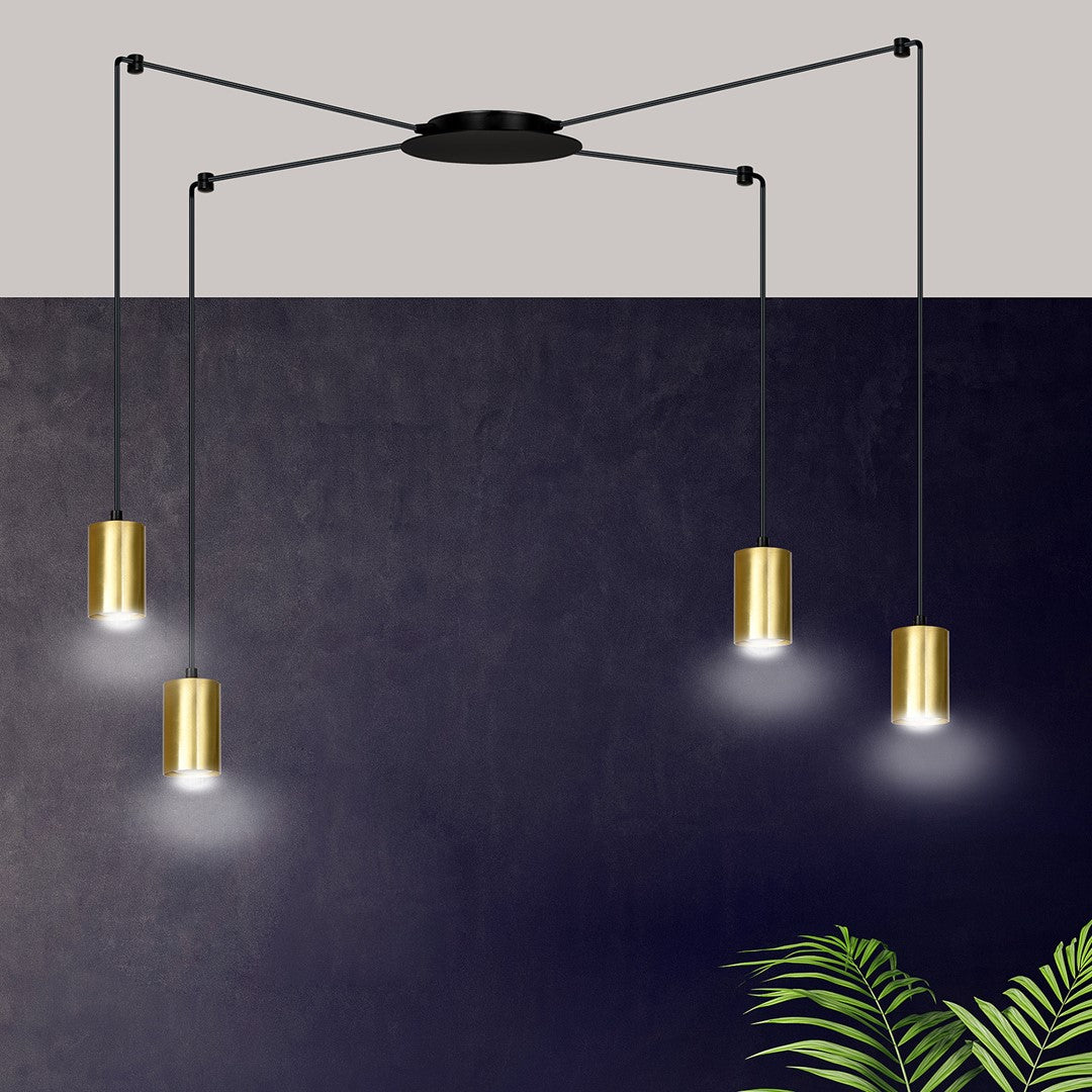 Traker 4 pendant light black/gold