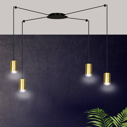 Traker 4 pendant light black/gold
