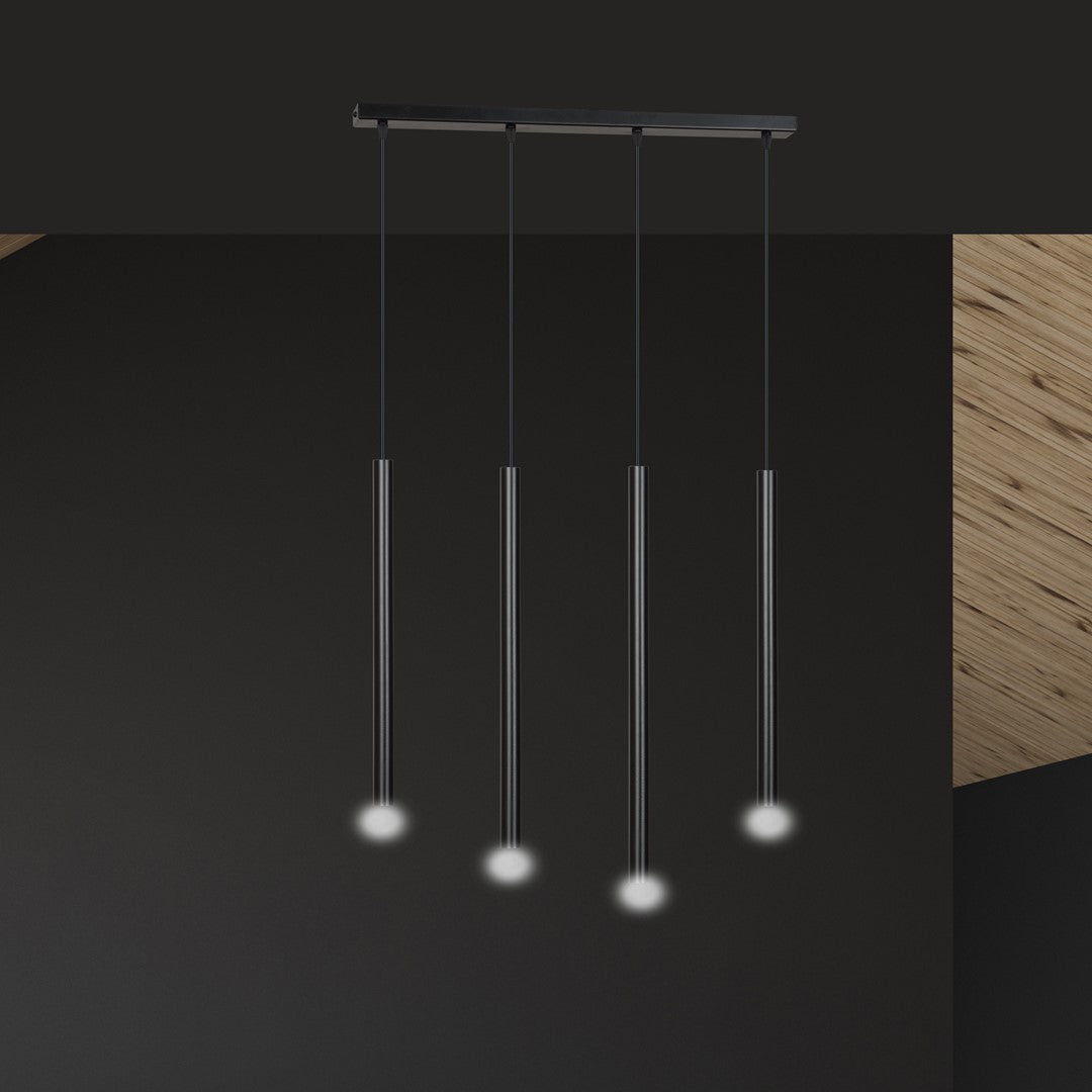 Selter 4 pendant light black