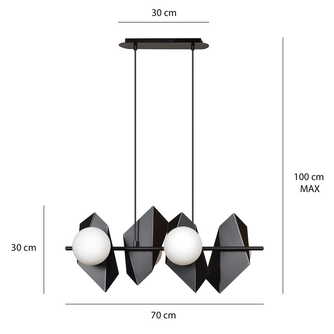 Drifton 4 pendant light black/white