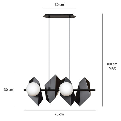 Drifton 4 pendant light black/white