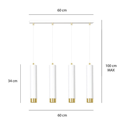 Kibo 4 pendant light white/gold