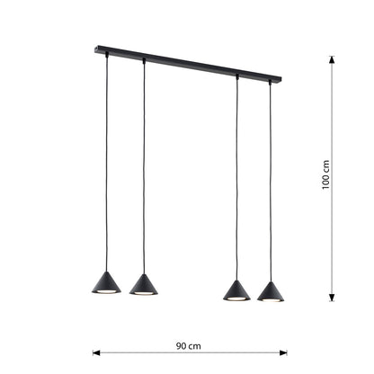 Elit 4 pendant light black