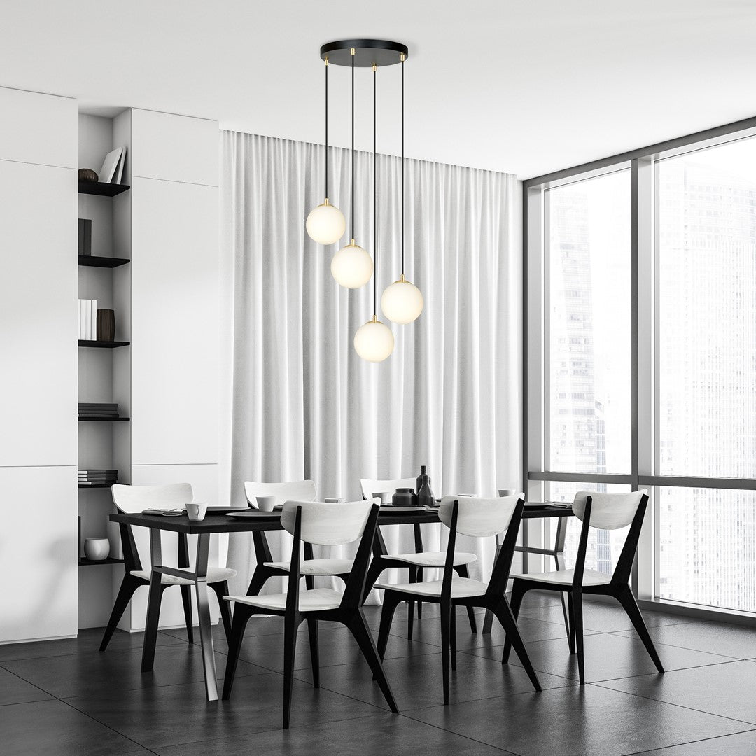 Royal 4 pendant light black