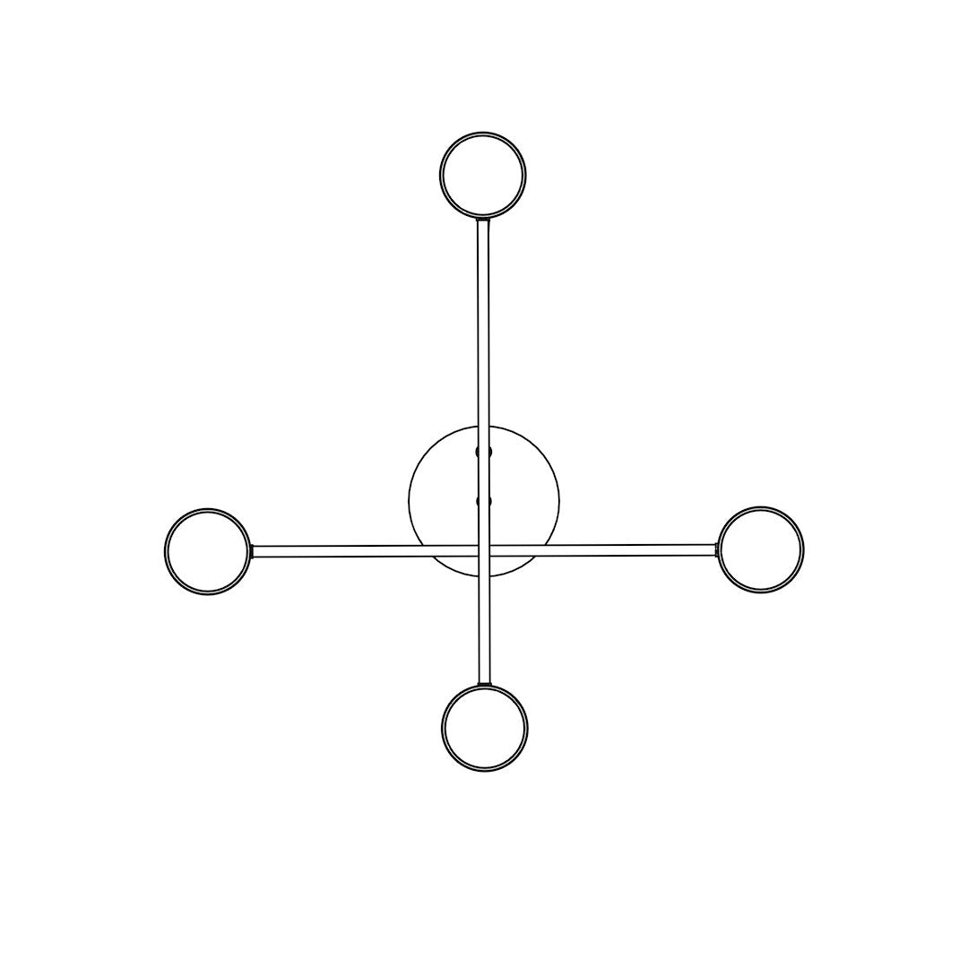 Halo 4 ceiling lamp black