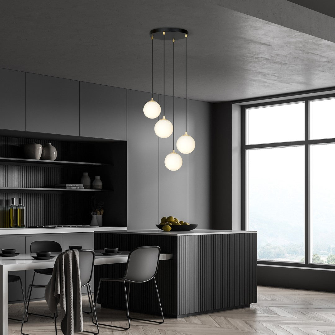 Royal 4 pendant light black