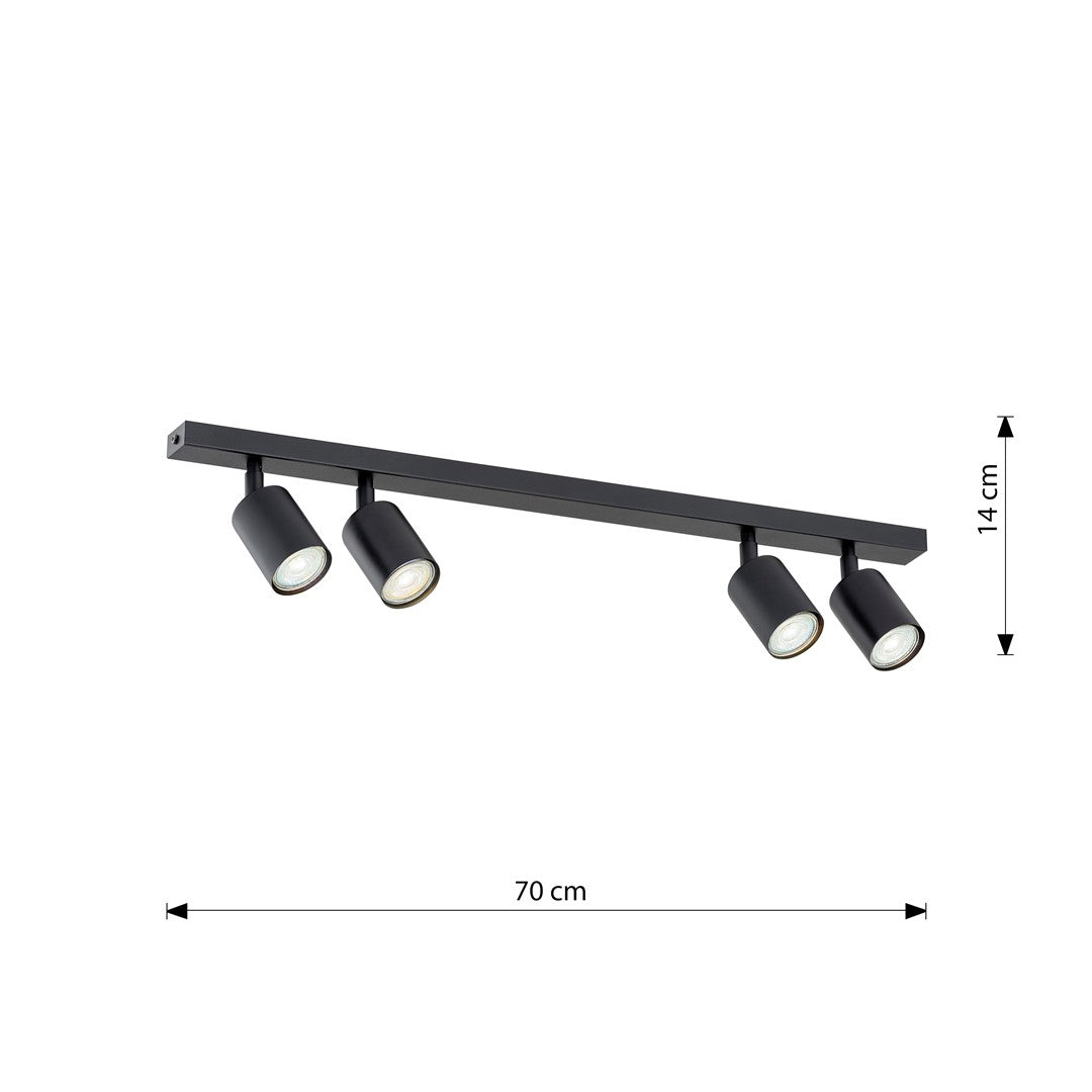 Flash 4 ceiling lamp black