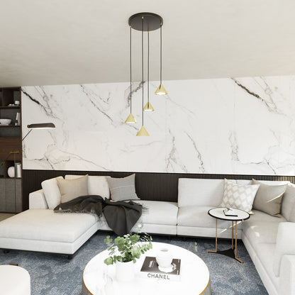 Elit 4 premium pendant light gold