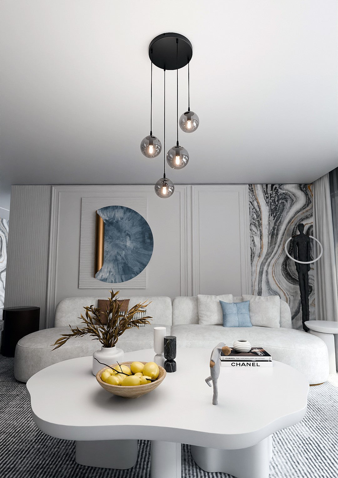 Cosmo 4 premium pendant light graphite