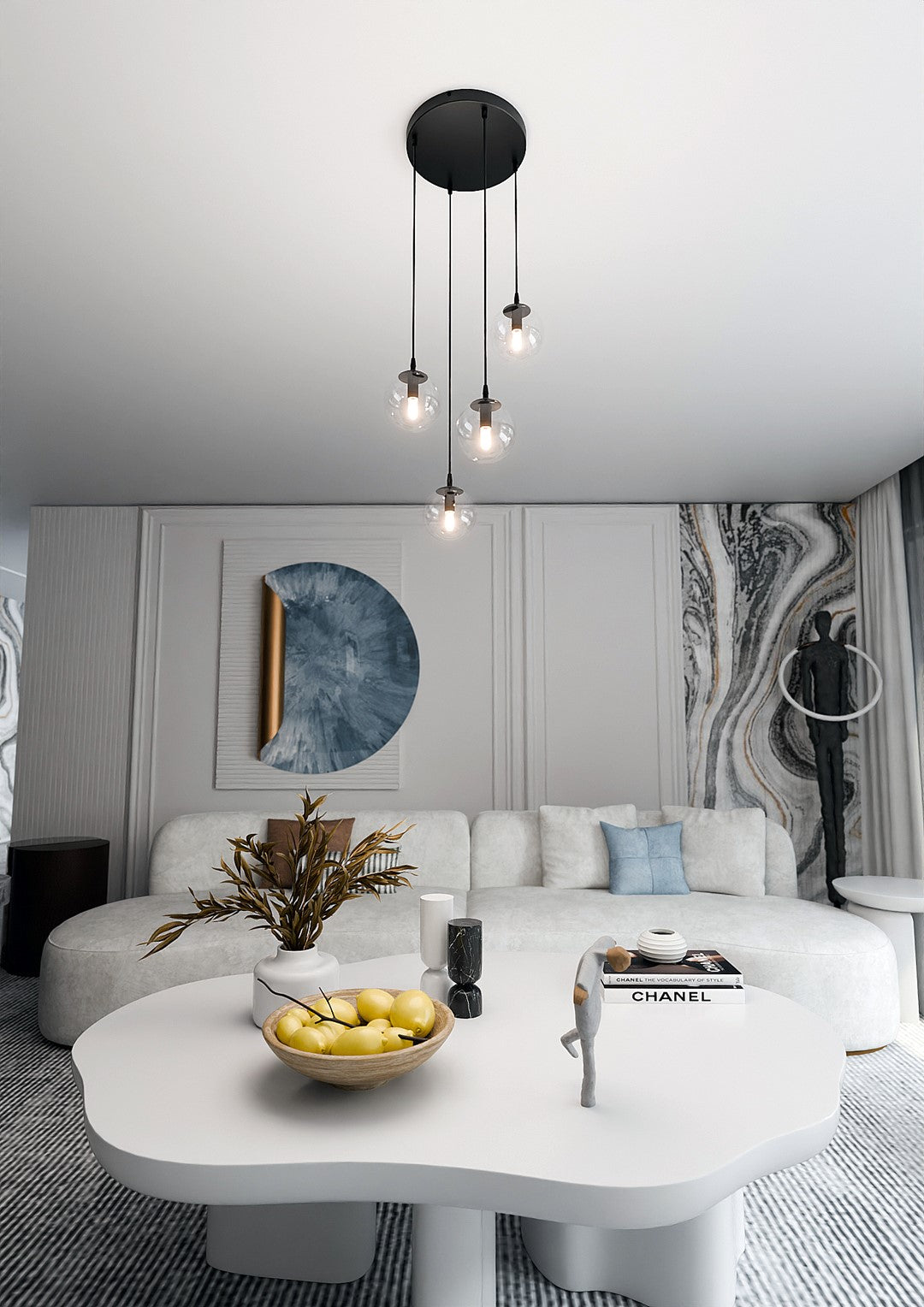 Cosmo 4 premium pendant light clear