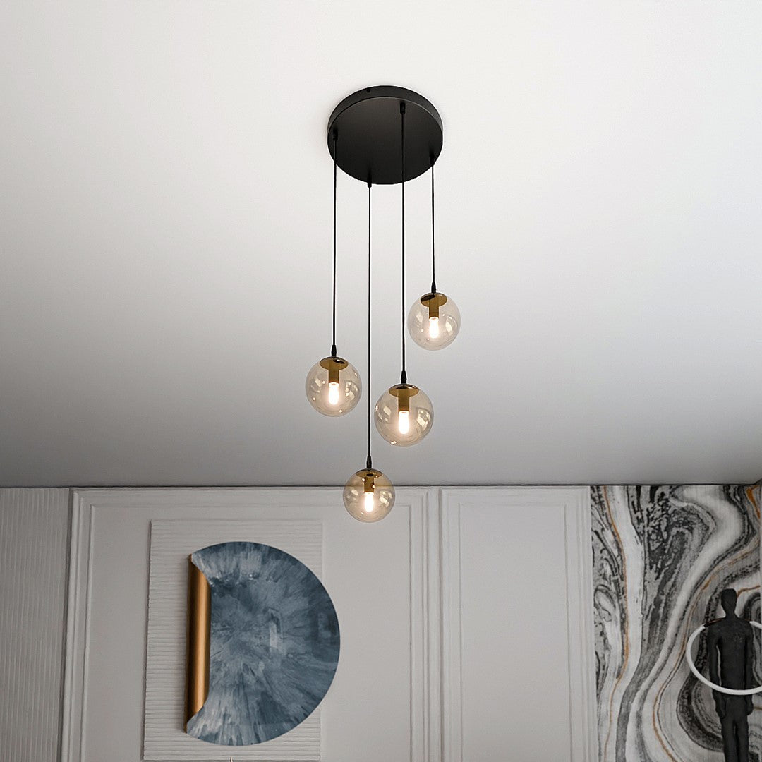 Cosmo 4 premium pendant light amber
