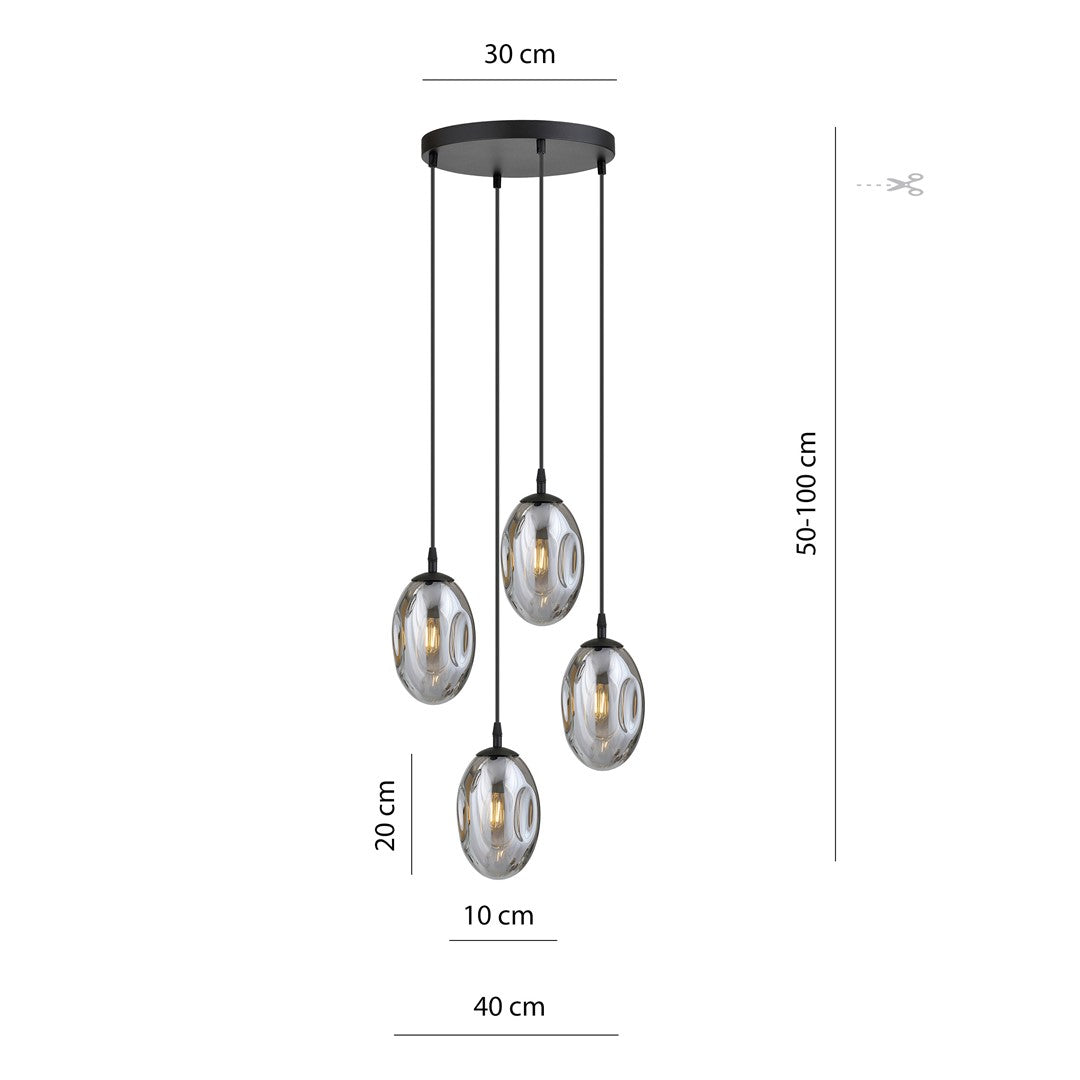 Astral 4 premium pendant light graphite