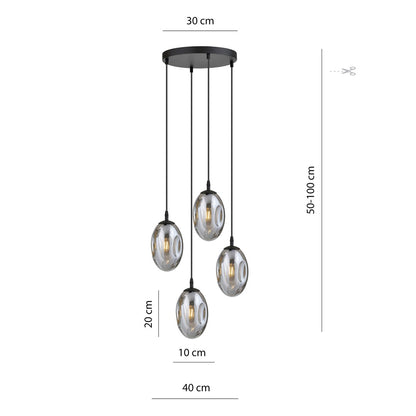 Astral 4 premium pendant light graphite