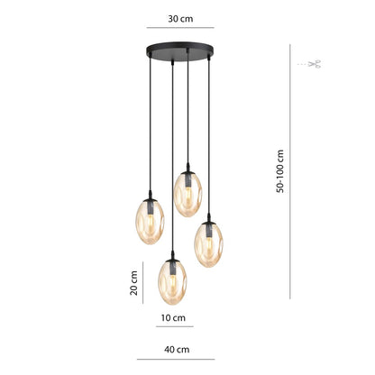 Astral 4 premium pendant light amber