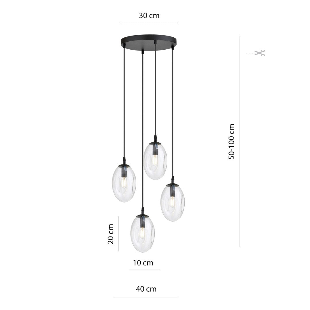 Astral 4 premium pendant light clear
