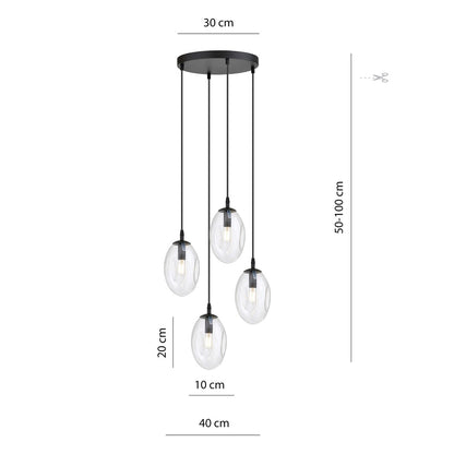 Astral 4 premium pendant light clear