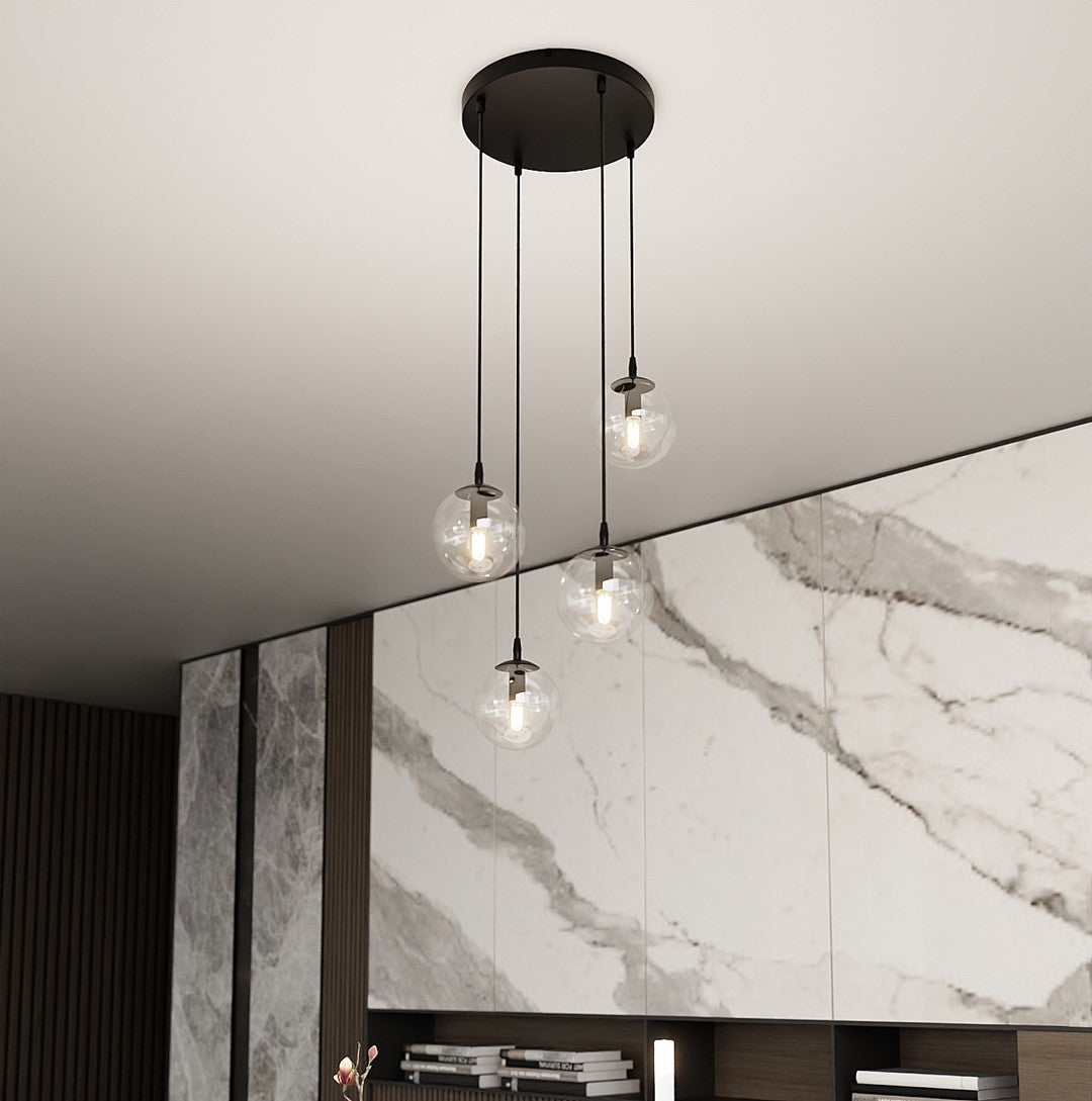 Cosmo 4 premium pendant light clear