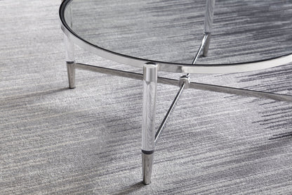 Marilyn Coffee Table in Glass, Acrylic and Polished Stainless Steel