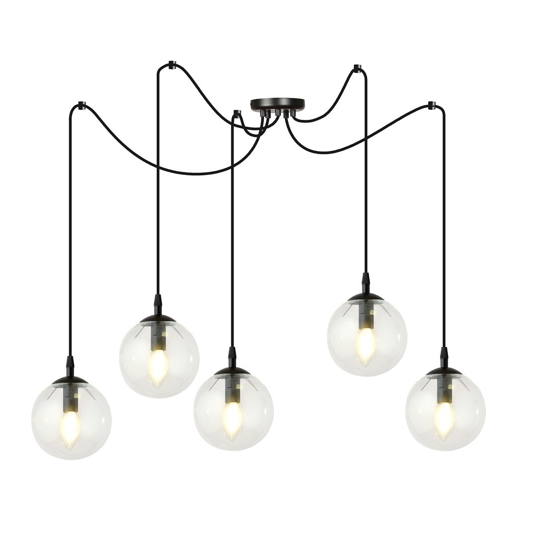 Gigi 5 pendant light clear