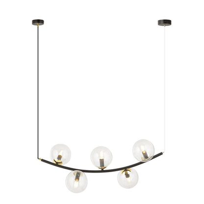 Ritz 5 pendant light black/clear