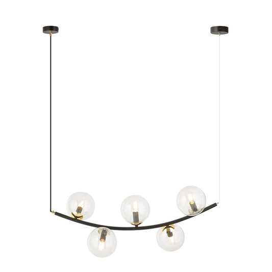 Ritz 5 pendant light black/clear