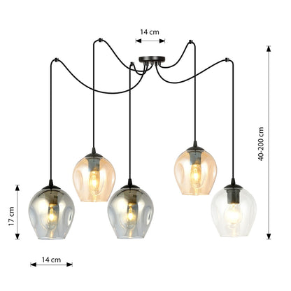 Level 5 pendant light black/mixed