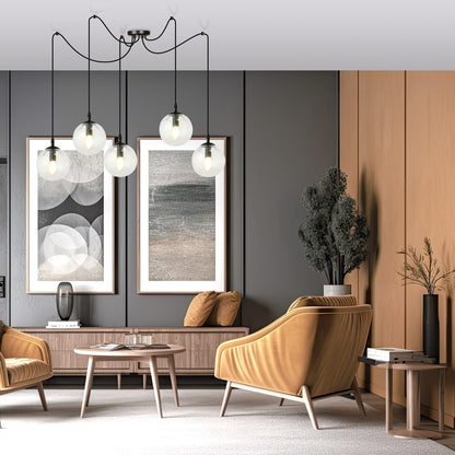 Gigi 5 pendant light clear